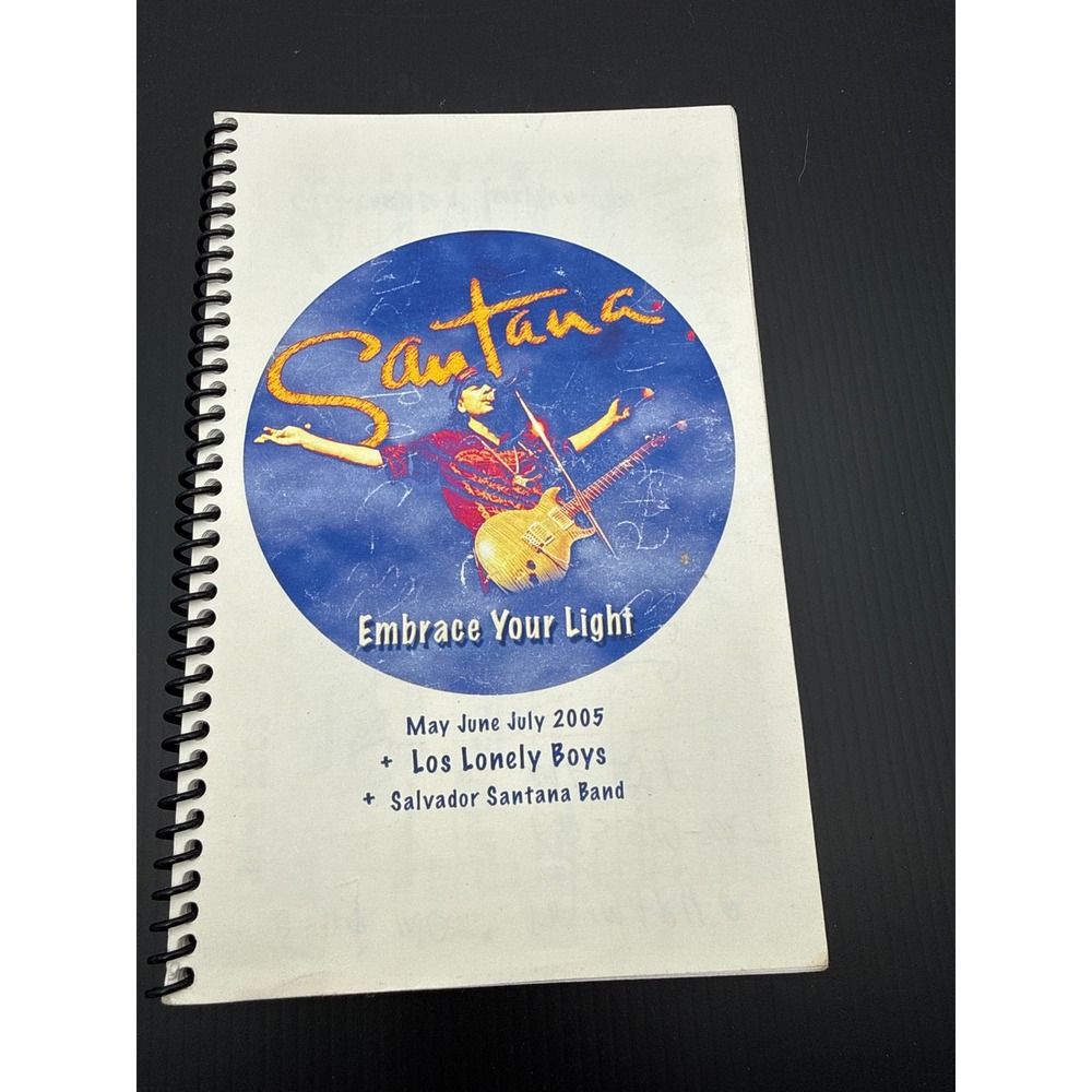 Santana 2005 Embrace Your Light Summer Tour Crew Itinerary Book Los Lonely Boys